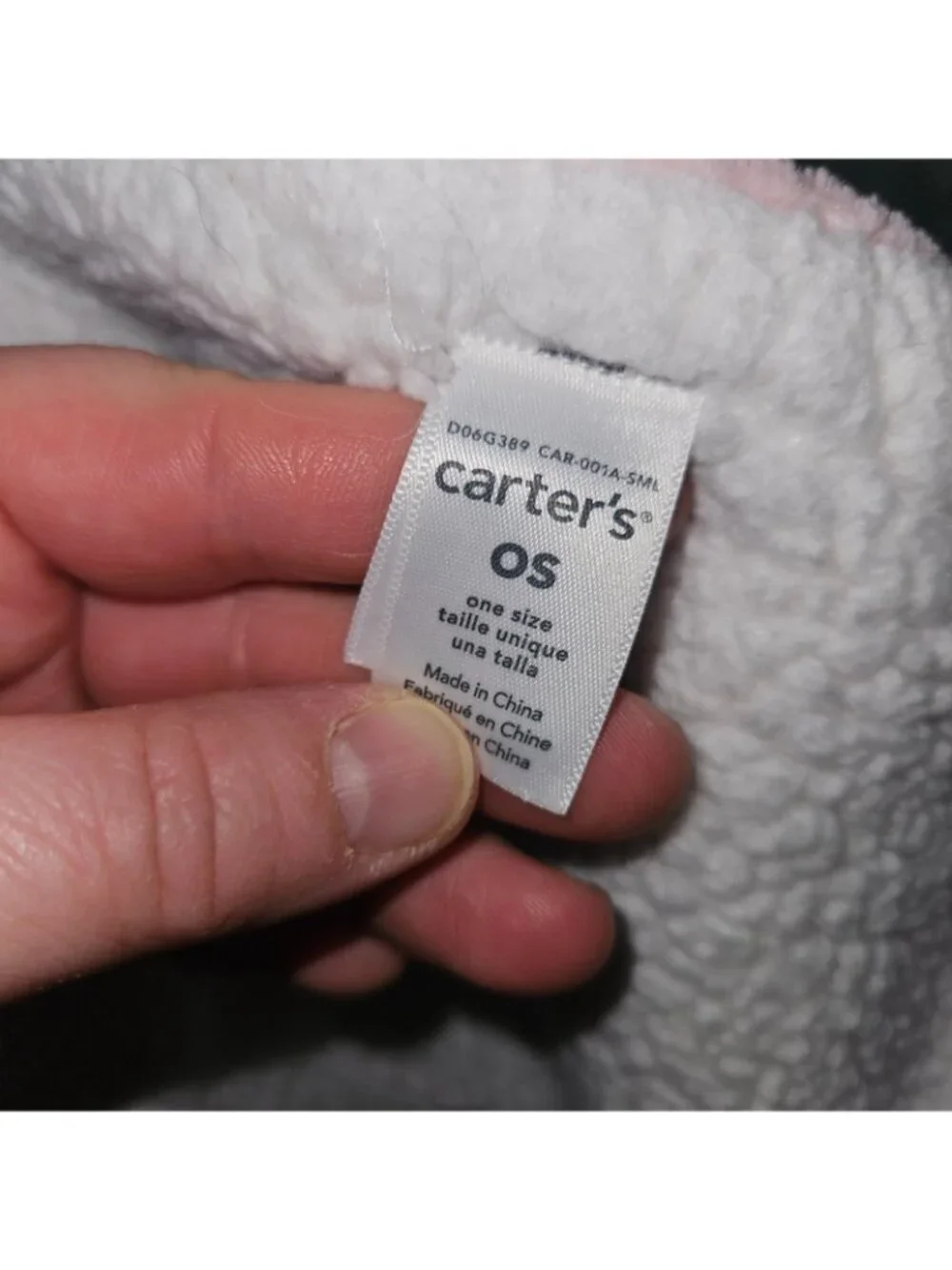 Carter's Pink Kitty Cat Face Fleece Baby Blanket White Sherpa Soft 29